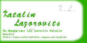 katalin lazorovits business card